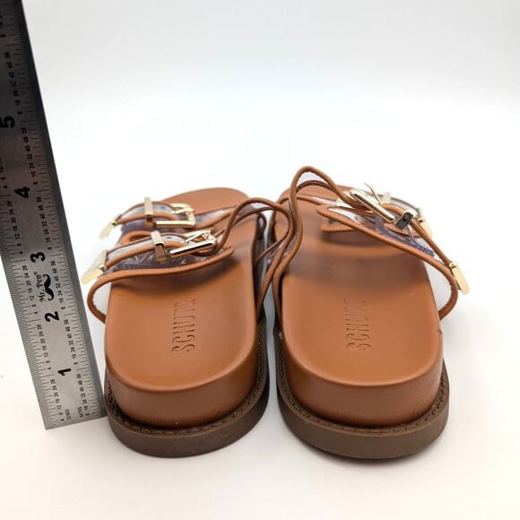 Schutz Naomi Slide Sandal Women's Adjustable Straps Brown Size US7.5B EU38 - Picture 3 of 12